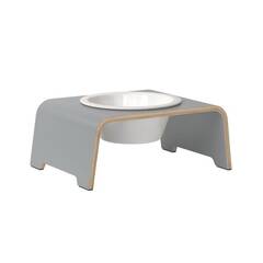 dogBar® Single M-small HPL grau mit Porzellan