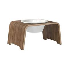 dogBar® Single M Nussbaum mit Porzellan