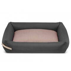 Labbvenn® Hundebett mit Rand STOKKE grau | pink