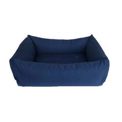 Bio Hundebett mit Rand dunkelblau