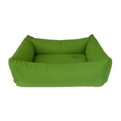 Bio Hundebett mit Rand grasgrün