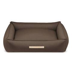Labbvenn® Hundebett mit Rand TÖVE dunkelbraun