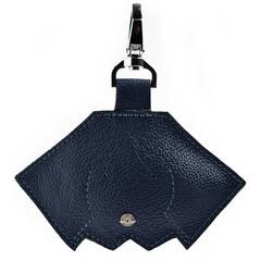 Kotbeutelspender MINNI aus Leder in blau