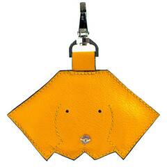 Kotbeutelspender MINNI aus Leder in gelb