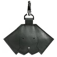 Kotbeutelspender MINNI aus Leder in grün