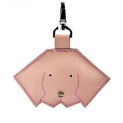 Kotbeutelspender MINNI aus Leder in rosé