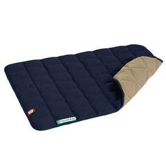 Steppdecke für Hunde beige | dunkelblau, waschbar bei 95°C