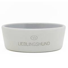 Hundenapf aus Keramik LIEBLINGSHUND cream | nordic grey