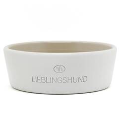 Hundenapf aus Keramik LIEBLINGSHUND cream | sand