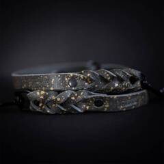 Verstellbare Hundeleine aus Fettleder 120 cm • GOLDEN SPARKLE