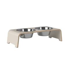 Original dogBar® Futterstation M small Edelstahl • cashmere grey