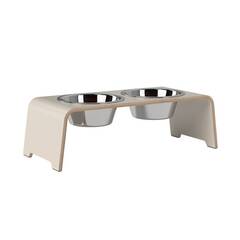 Original dogBar® Futterstation M Edelstahl • cashmere grey
