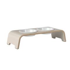 Original dogBar® Futterstation S large Porzellan • cashmere grey