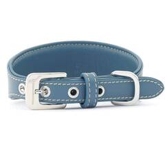 Gepolstertes Windhundhalsband OCEAN aus weichem Leder • William Walker