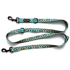 Hundeleine, dreifach verstellbar • gelb | blau