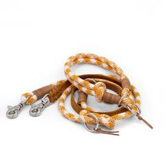 Verstellbare Leine SUNNY SIDE aus Leder und Tau, Solo oder im Set