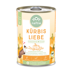 naftie BIO KÜRBIS LIEBE veganes Hundefutter Nassfutter Menü