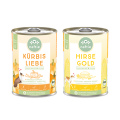 naftie Hirse & Kürbis Testpaket veganes Hundefutter Nassfutter