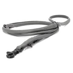 Leder Hundeleine rundgenäht AMICI Anthrazit • 2m • dreifach verstellbar