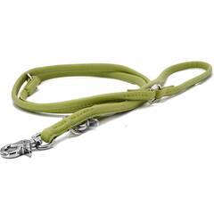 Leder Hundeleine rundgenäht AMICI Lemon • 2m • dreifach verstellbar