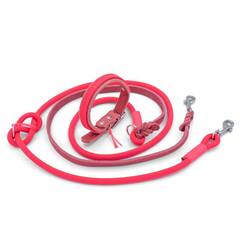 Verstellbare Leine THINK PINK aus Leder und Kletterseil, Solo oder im Set