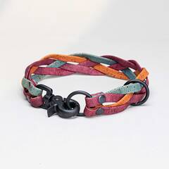 Hundehalsband aus Korkleder geflochten • vegan • Pedro "Herbst"