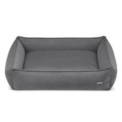 Hundebett Cord grau • Labbvenn STRIPPO dark grey
