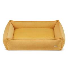 Hundebett Cord gelb • Labbvenn STRIPPO honey