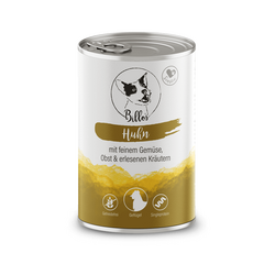 SPARPAKET Nassfutter für Hunde • Huhn mit Gemüse, Obst + Kräutern • Billo's