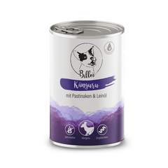 Nassfutter für Hunde hypoallergen • Känguru mit Pastinake und Leinöl • Billo's