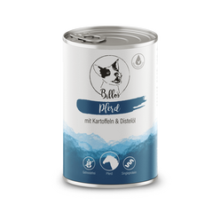 SPARPAKET Nassfutter für Hunde hypoallergen • Pferd mit Kartoffel + Distelöl • Billo's