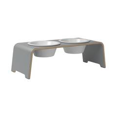 dogBar® M - HPL grau mit Porzellan