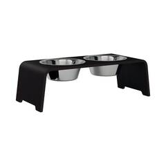 dogBar® M - Eiche dunkel mit Edelstahl