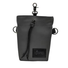 Leckerlibeutel Kunstleder grau mit Umhängegurt • COOL GREY