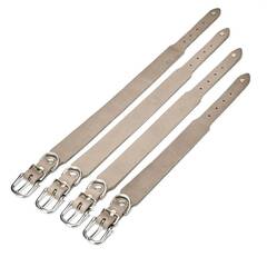 Lederhalsband Hund verstellbar • grau