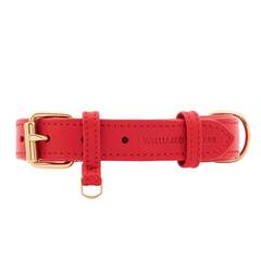 Lederhalsband rot CHILI • William Walker Nappa Collection
