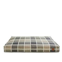 Hundekissen Karo-Tweed "Charcoal" • reine Wolle