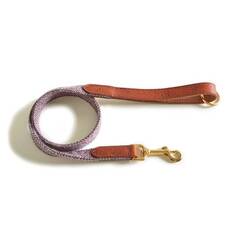 Hundeleine Tweed violett "Hollyhock" mit Leder-Griffschlaufe