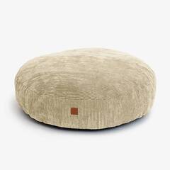 Rundes Hundekissen Cord beige • Roi Dusky Sand