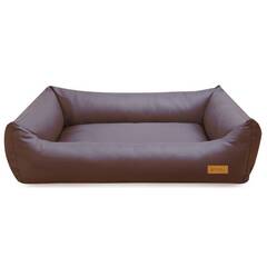 Hundebett orthopädisch • Kunstleder braun • FAMOUS