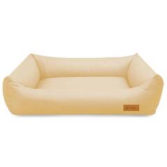 Hundebett orthopädisch • Kunstleder crème • FAMOUS