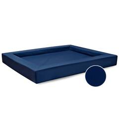 Orthopädisches Hundebett • Kunstleder dunkelblau • COMPACT