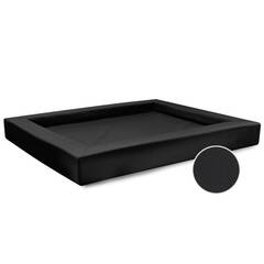 Orthopädisches Hundebett • Kunstleder schwarz • COMPACT
