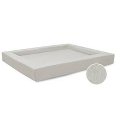 Orthopädisches Hundebett • Kunstleder weiß • COMPACT