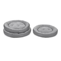 Anti-Stress Hundebett, waschbar 60 Grad • Hundenest hellgrau