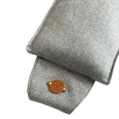 Hundebett-Kopfkissen Tweed "Heather" • reine Wolle