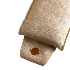 Hundebett-Kopfkissen Tweed "Sand" • reine Wolle