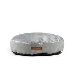 Hundekissen Samt • hellgrau • aus Recycling-Materialien