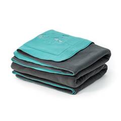 XL Kuscheldecke für Hund und Halter • Polarfleece türkis | anthrazit