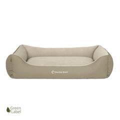 Hundebett beige • waschbar bei 60 Grad • Doctor Bark Green Label